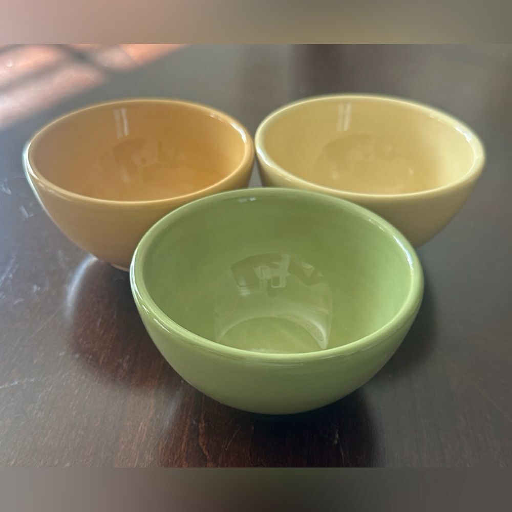 Crate & Barrel Sausalito Colorful Round Serve Bowls (3)